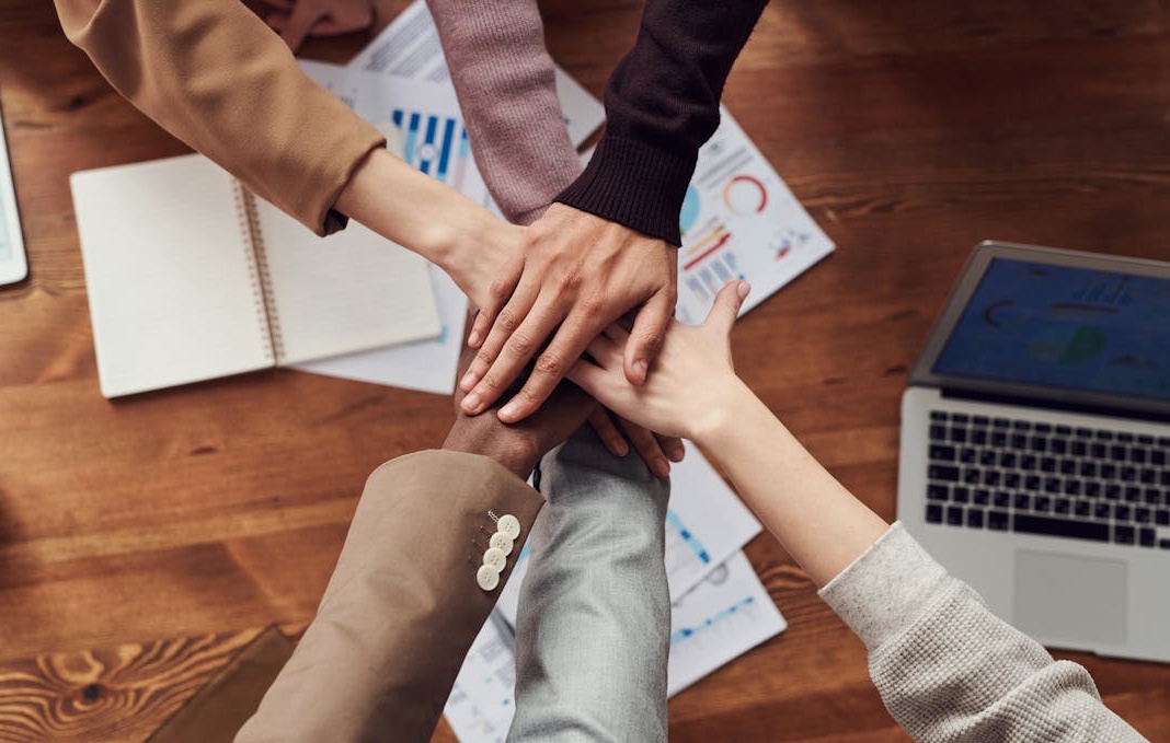 团队在会议中讨论品牌合作与社交媒体增长策略