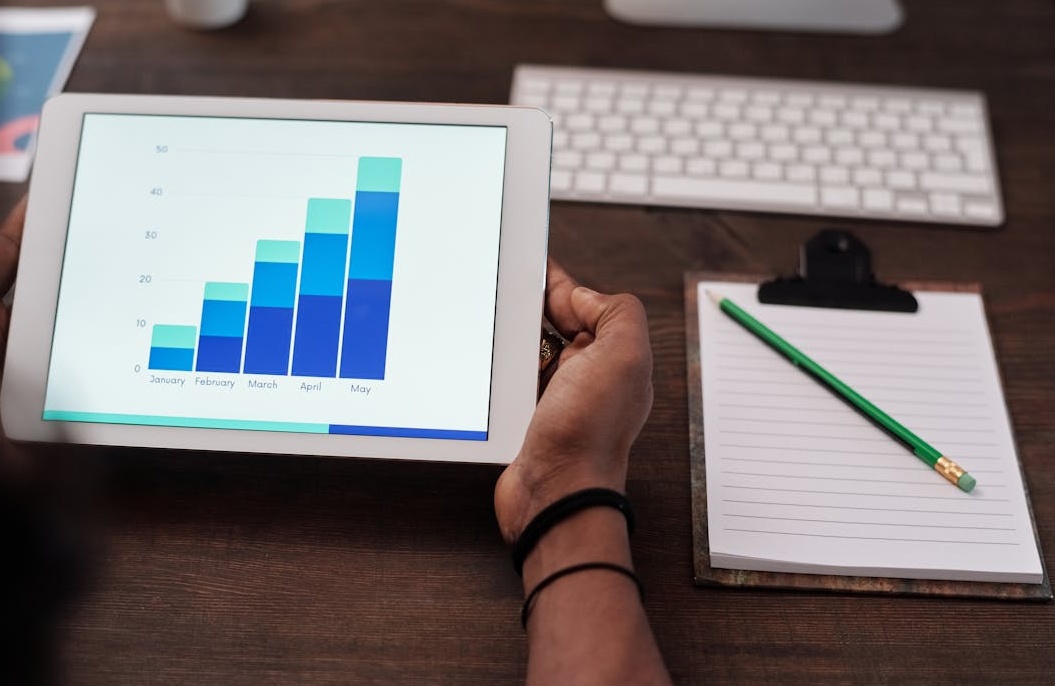 展示快速增长的商业图表