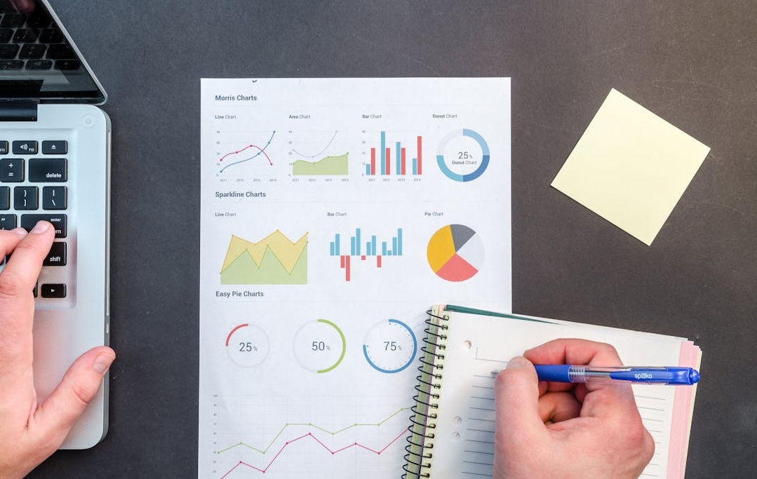 显示视频观看量增长的数据分析图表