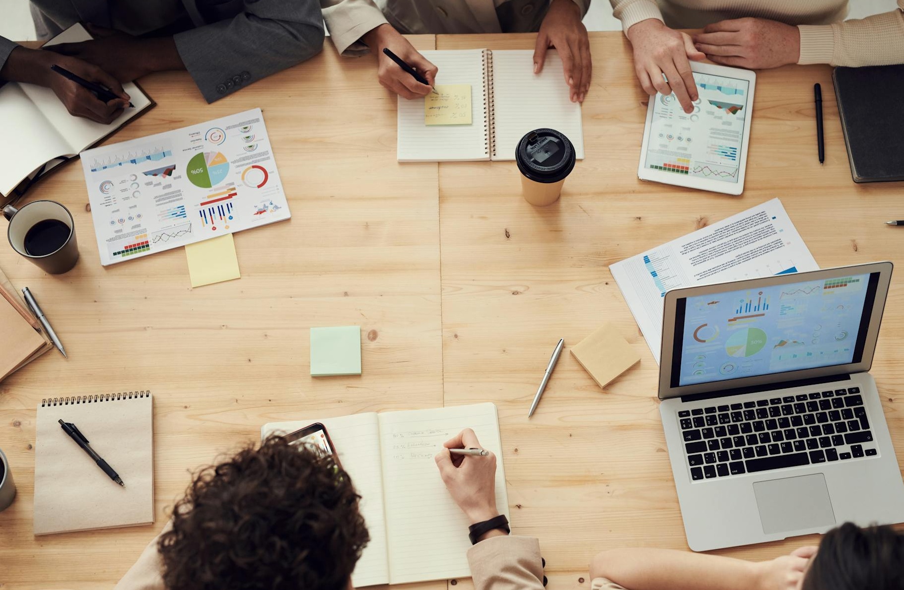 Diverse group of people representing a target audience engaging with digital content